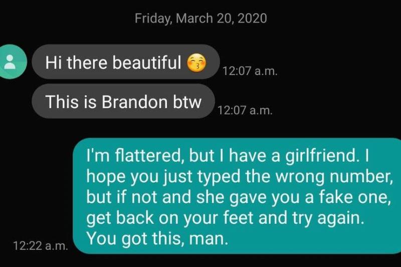 texting wrong number