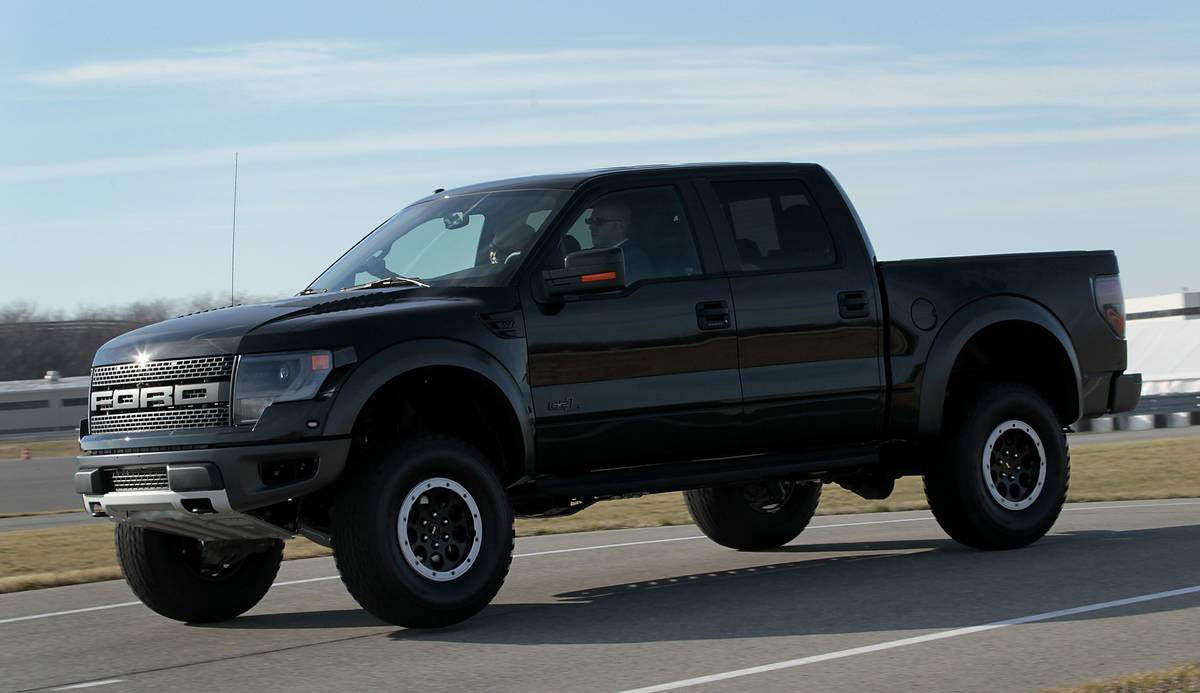 F-150 SVT Raptor driving on a highway