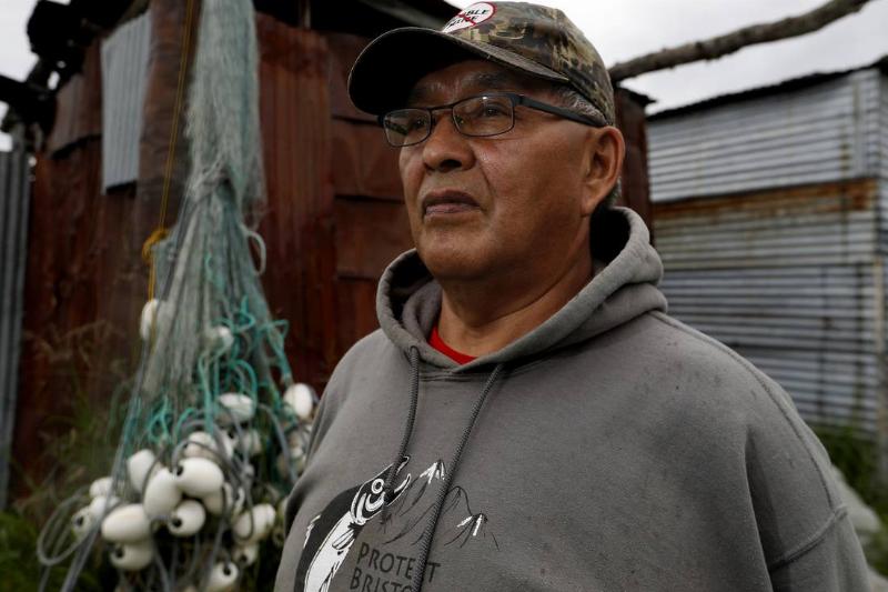 Athabascan Indian Jack Hobson is photographed.