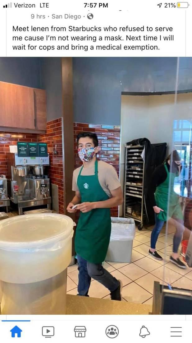 refused to serve karen at starbucks