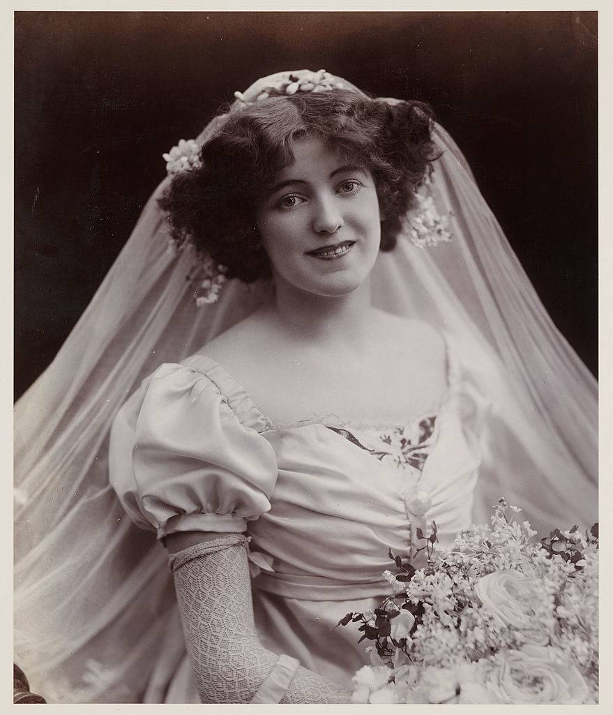 woman in her wedding dress