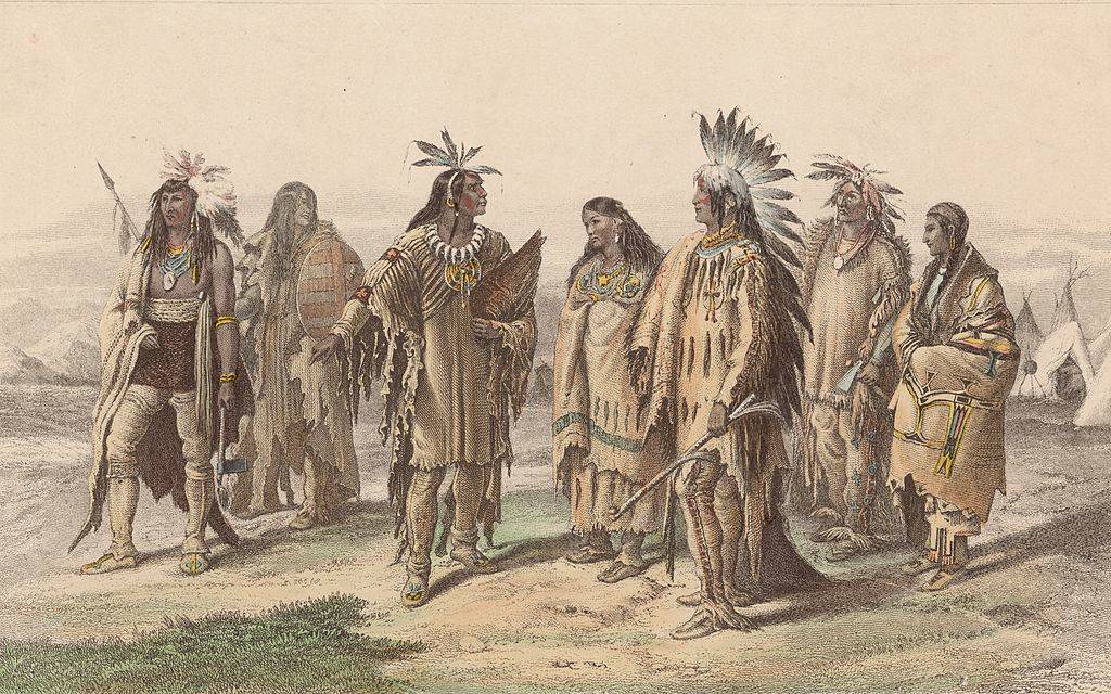 Representatives from various Native American tribes