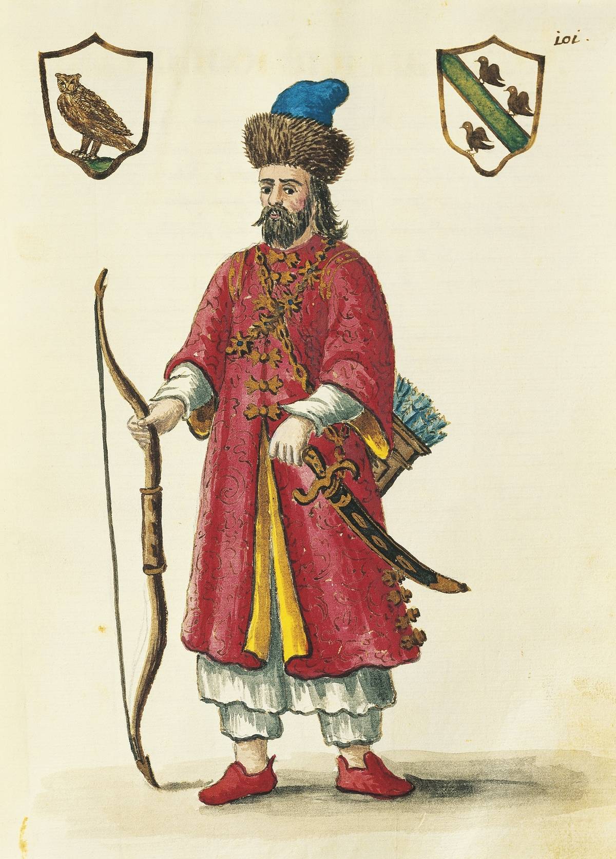 Marco Polo dressed in Tartar costume