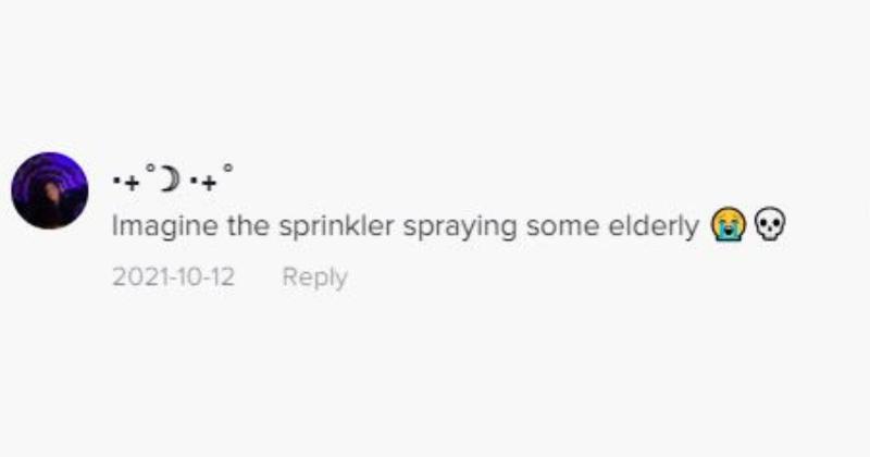 spraying the elderly