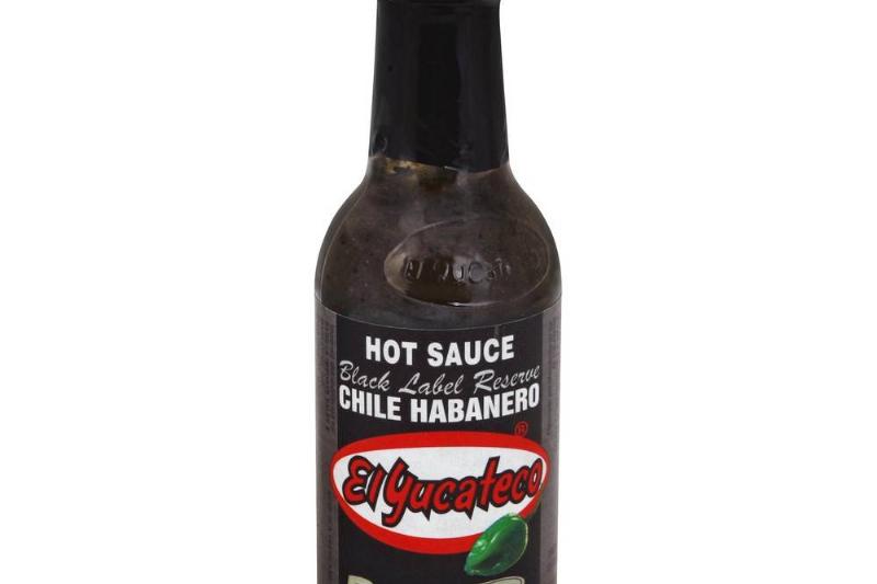 Bottle of El Yucateco Black Label Reserve Chile Habanero