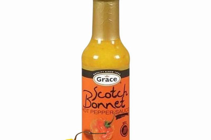 Bottle of Grace Scotch Bonnet Pepper Sauce