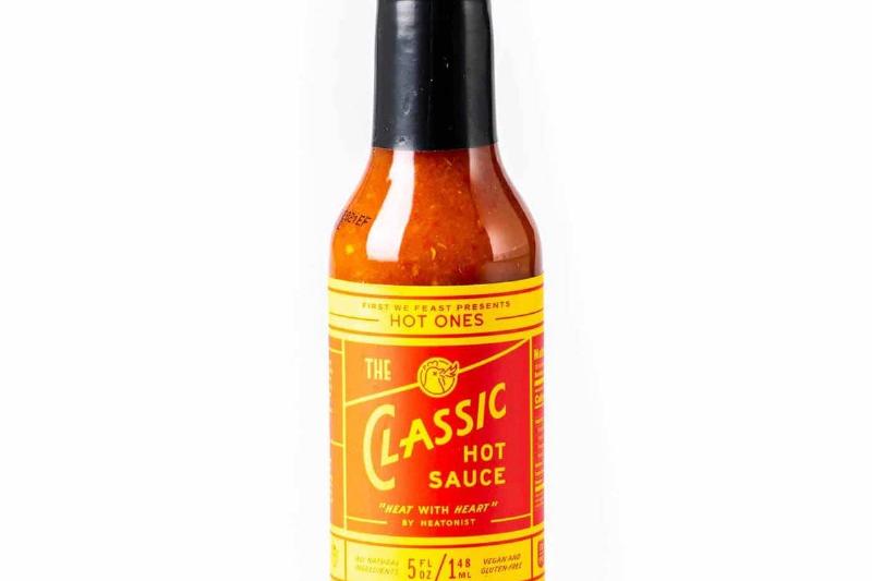 Bottle of Hot Ones: The Classic hot sauce