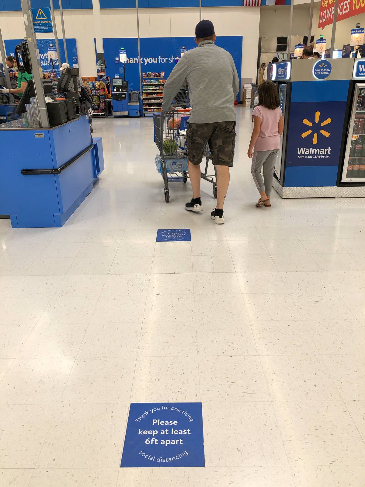 Walmart check out area 
