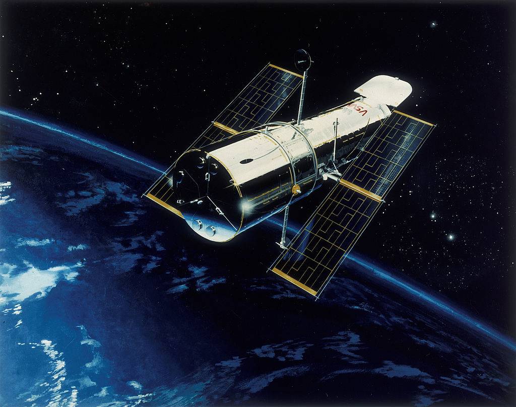 Satellite in outer space