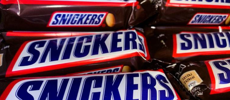 Snickers chocolate bar wrappers