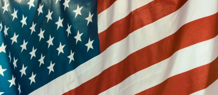 Full Frame close up of the United States flag or flag of the...