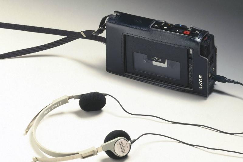 The original 'Walkman', model TCS 300, made by Sony of Japan, circa 1980. The TCS 300 was the first personal stereo cassette recorder manufactured by Sony.