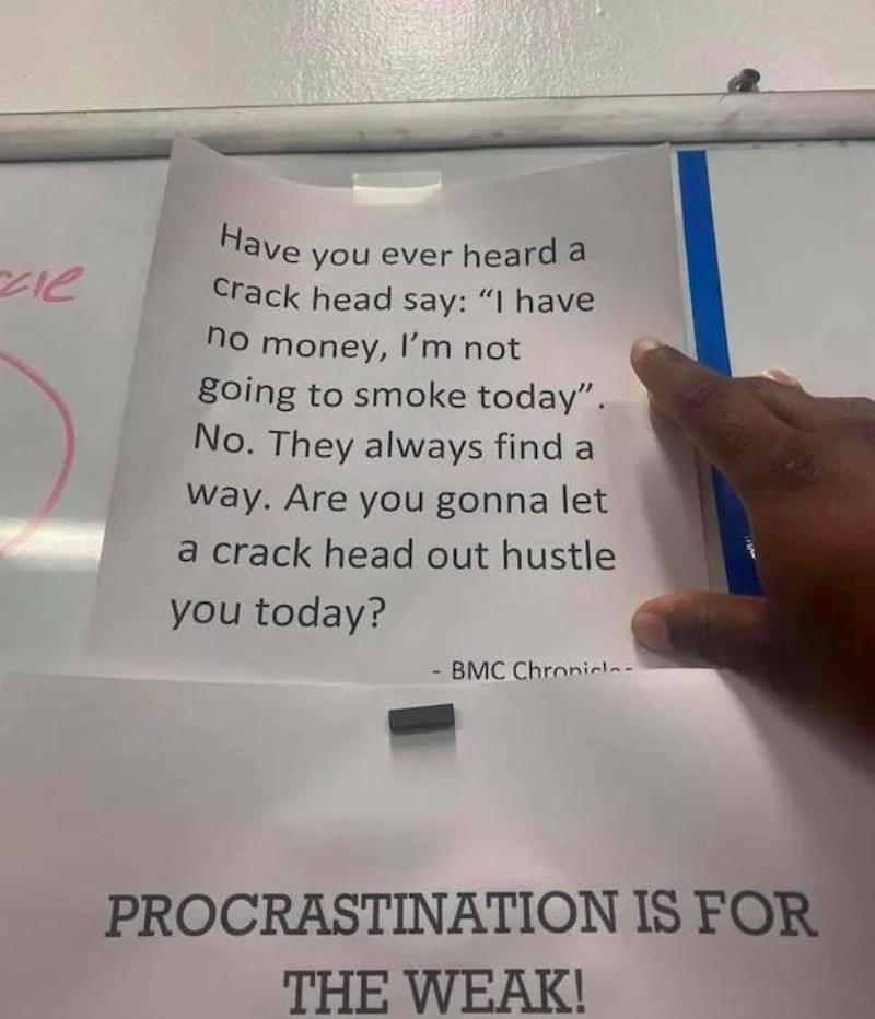 Procrastination is for the weak sign 