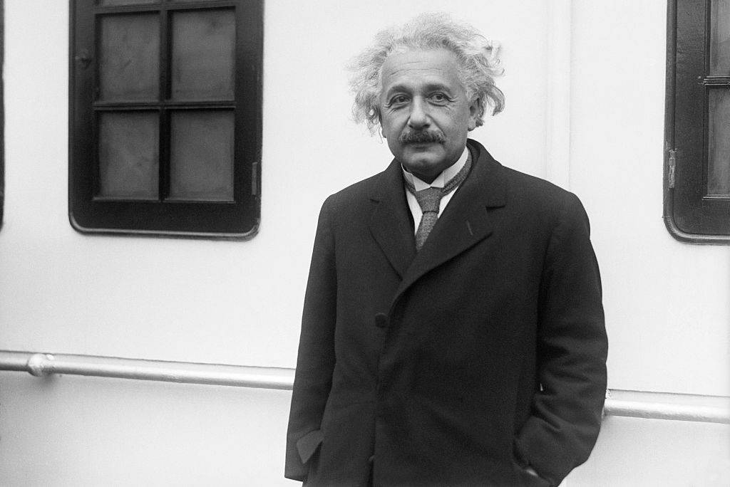 albert einstein black and white photo