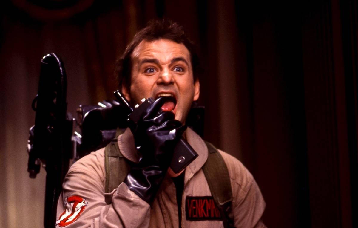 Bill Murray yelling into radio as Peter Venkman in Ghostbusters