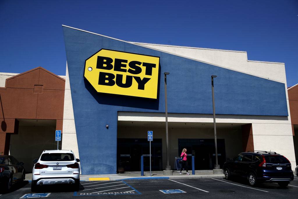 A view of a Best Buy retail store