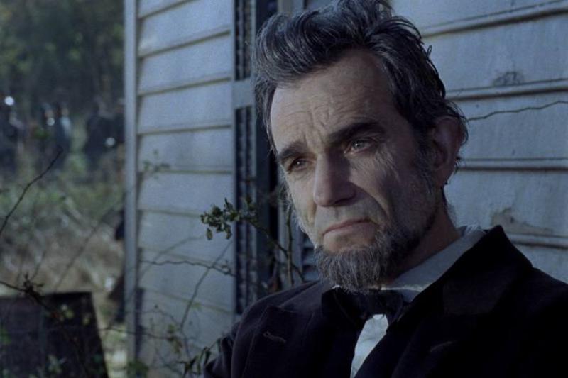 Daniel Day-Lewis looking sad as Abraham Lincoln in Lincoln
