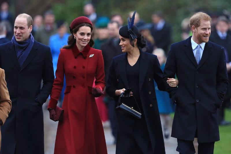 The Royal Family Attend Church On Christmas Day