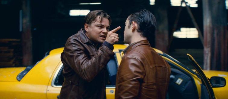 Leonardo DiCaprio as Dom Cobb yelling at Joseph Gordon-Levitt as Arthur in Inception