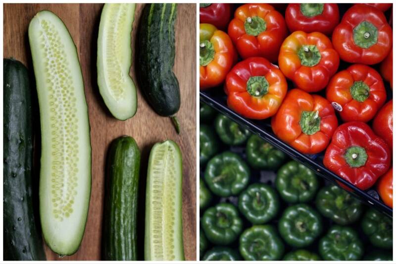 Cucumbers and Peppers