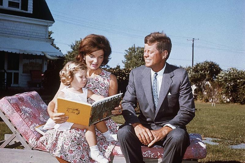 Jacqueline Kennedy Reading to Her Daughter Caroline