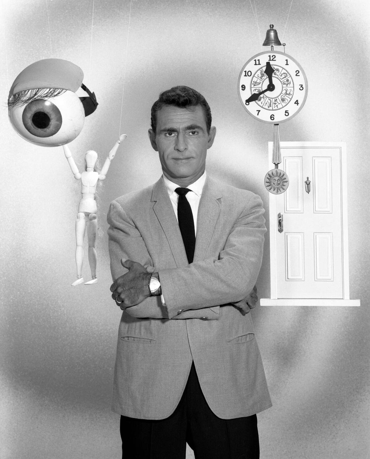 black and white photo of a man