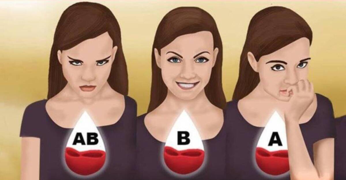 three women with blood types