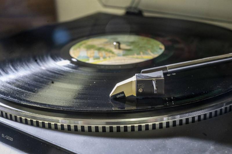 A Vinyl Record on a Record Player