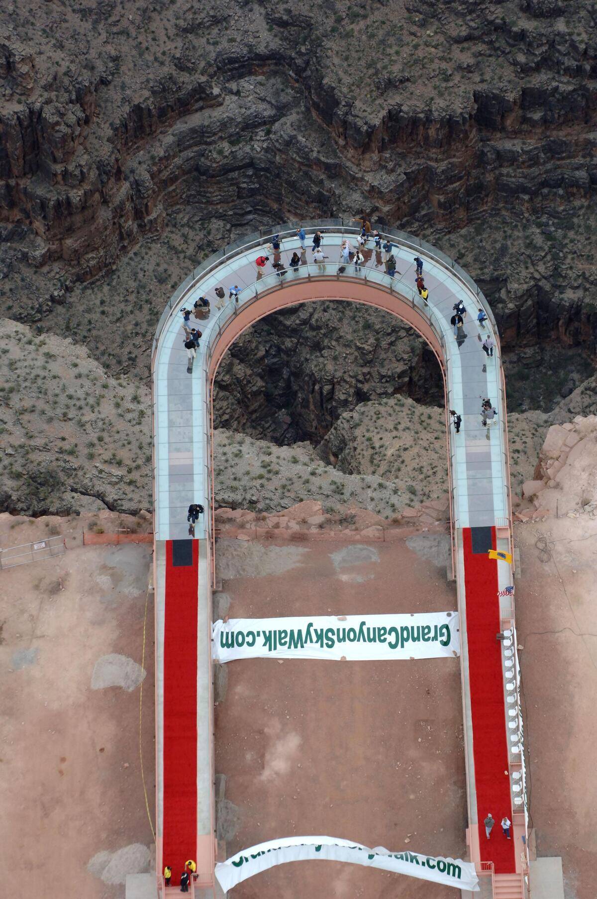 The Grand Canyon Skywalk in Arizona...