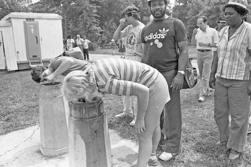 At the Water Fountains During The March On Washington