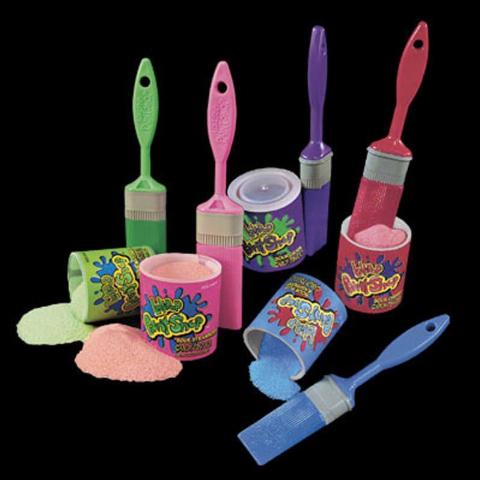 assorted lollipop paint shop candies