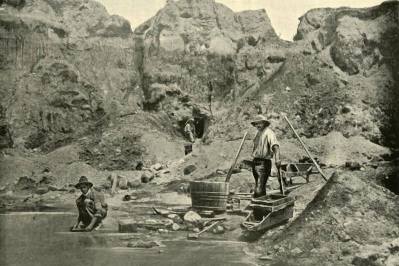 Gold Diggers At Work Near Beechworth