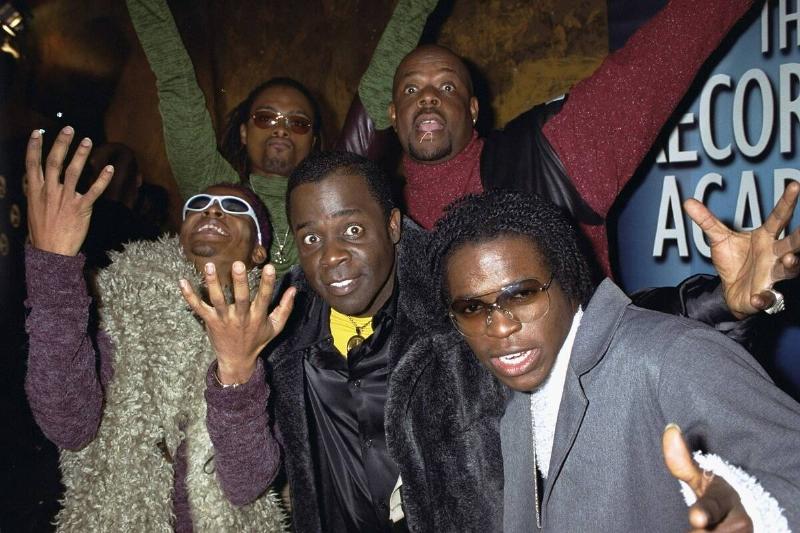 Members of Baha Men make their entrance at the nominations f