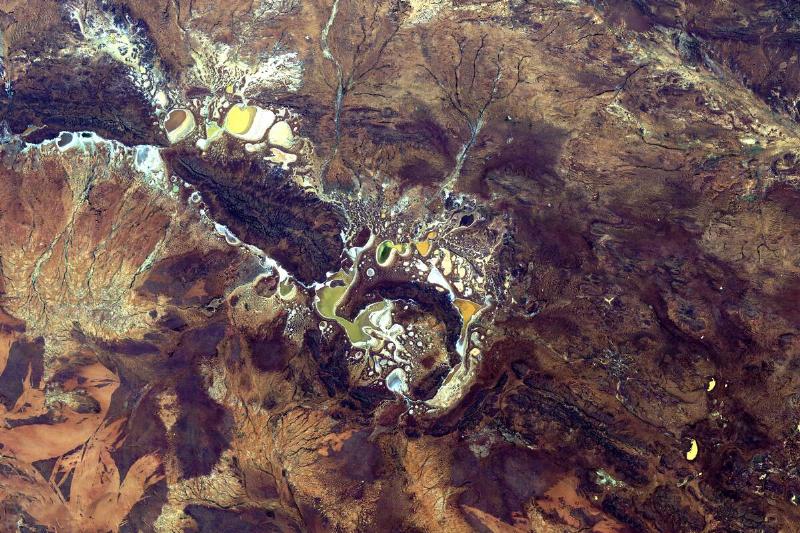 Shoemaker Crater, Australia, True Colour Satellite Image