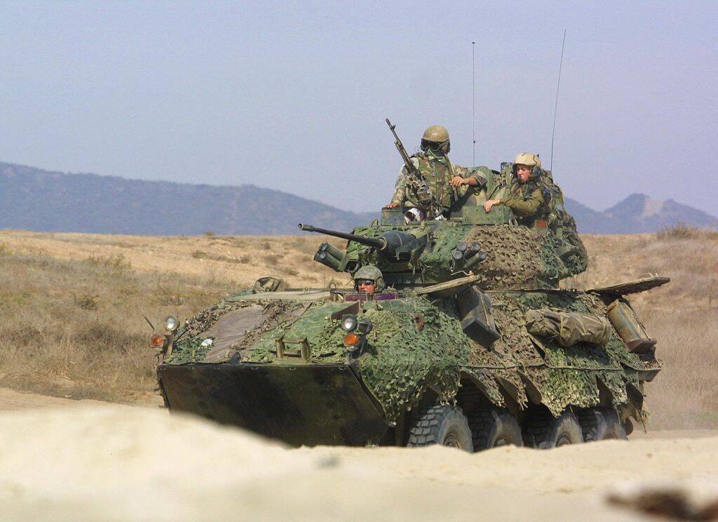 Soldiers in a tank