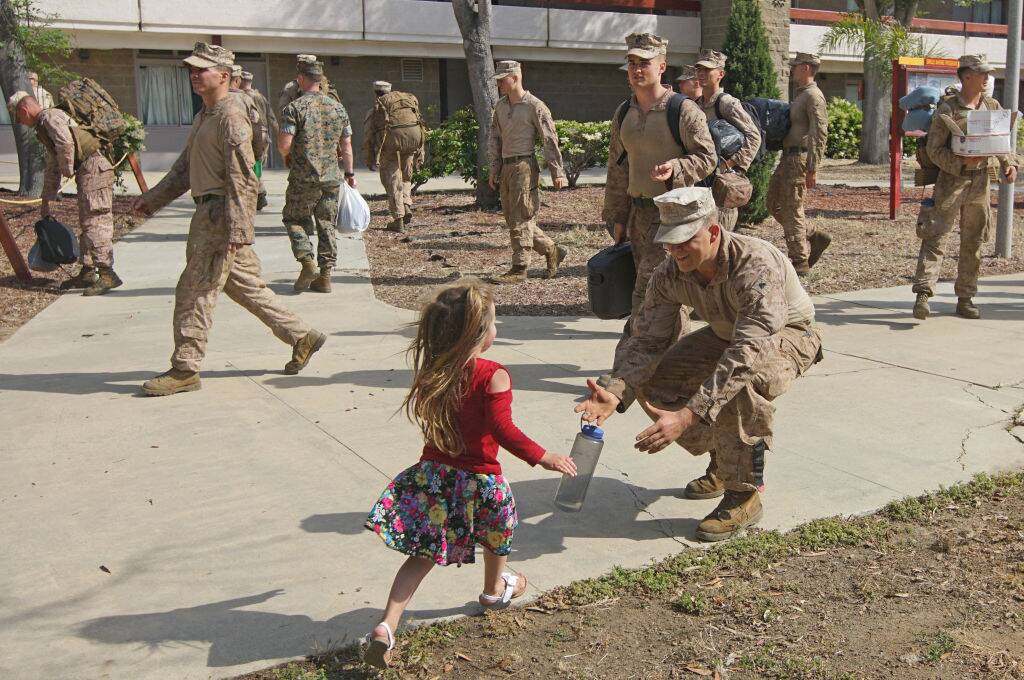 Soldier and his daughter