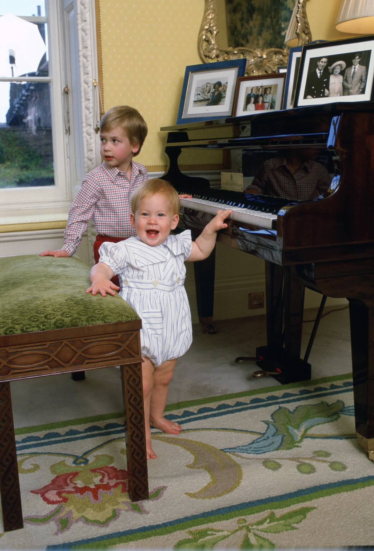 William And Harry Playing The Piano