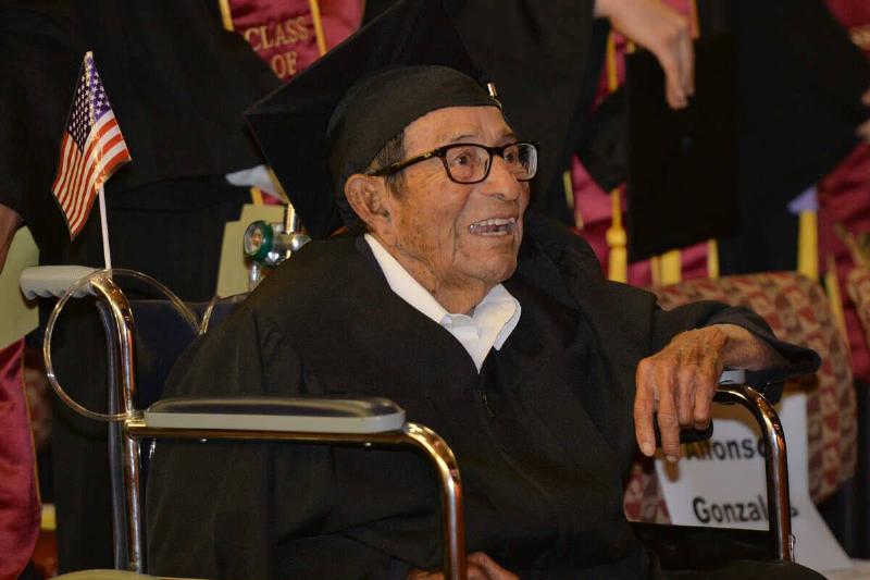 96-year-old college graduate