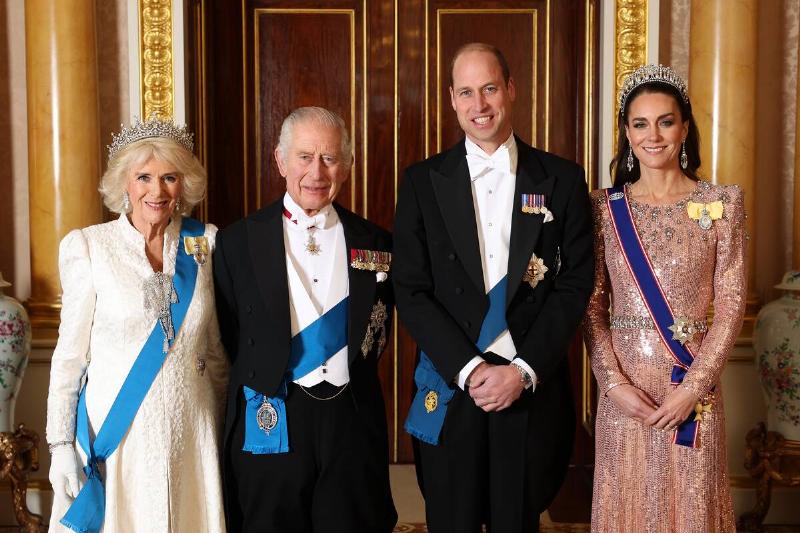 King Charles III And Queen Camilla Host Diplomatic Reception
