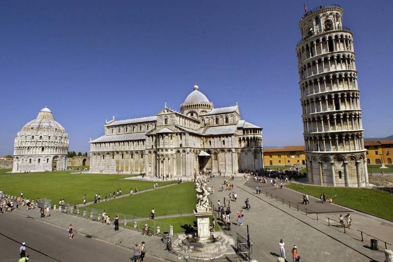 Leaning Tower Offers Night Views
