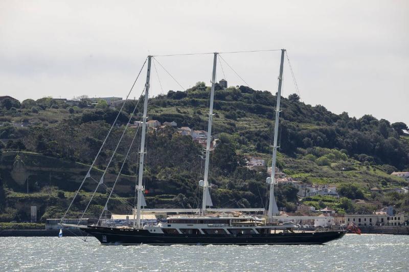 Three-Masted Bermuda Rigged Schooner Eos In Lisbon