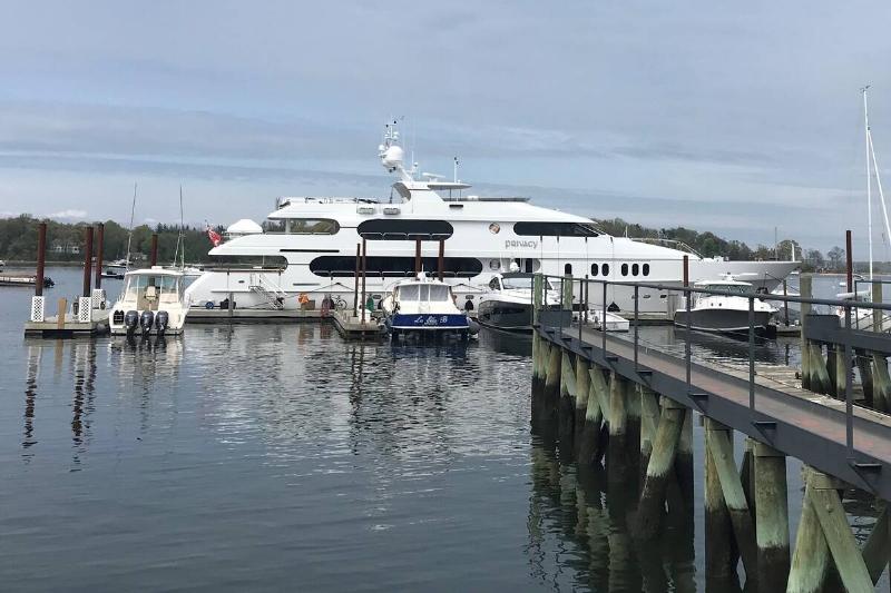 Tiger Woods' yacht at Oyster Bay in 2019