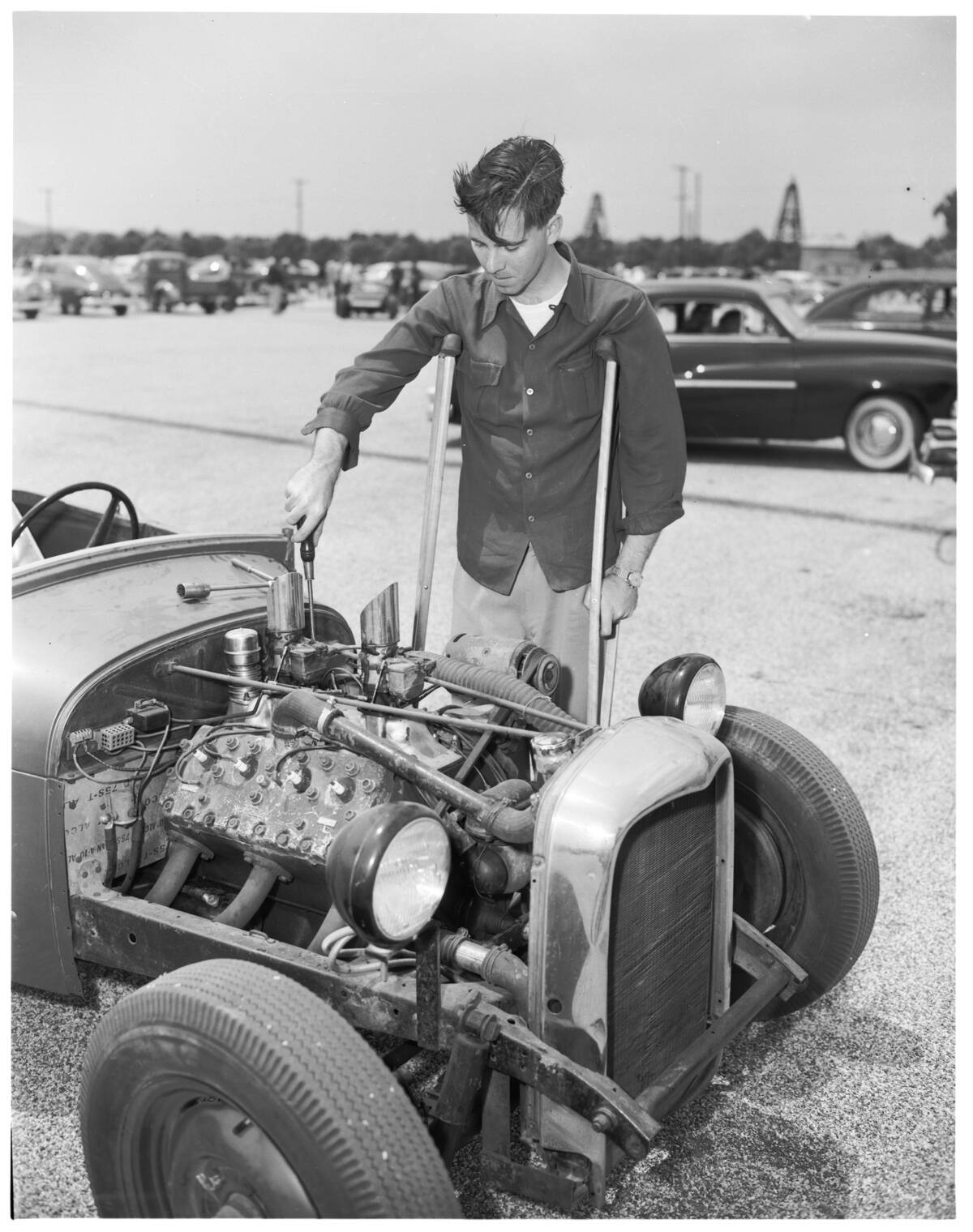 Hot rods, Pomona, 1952