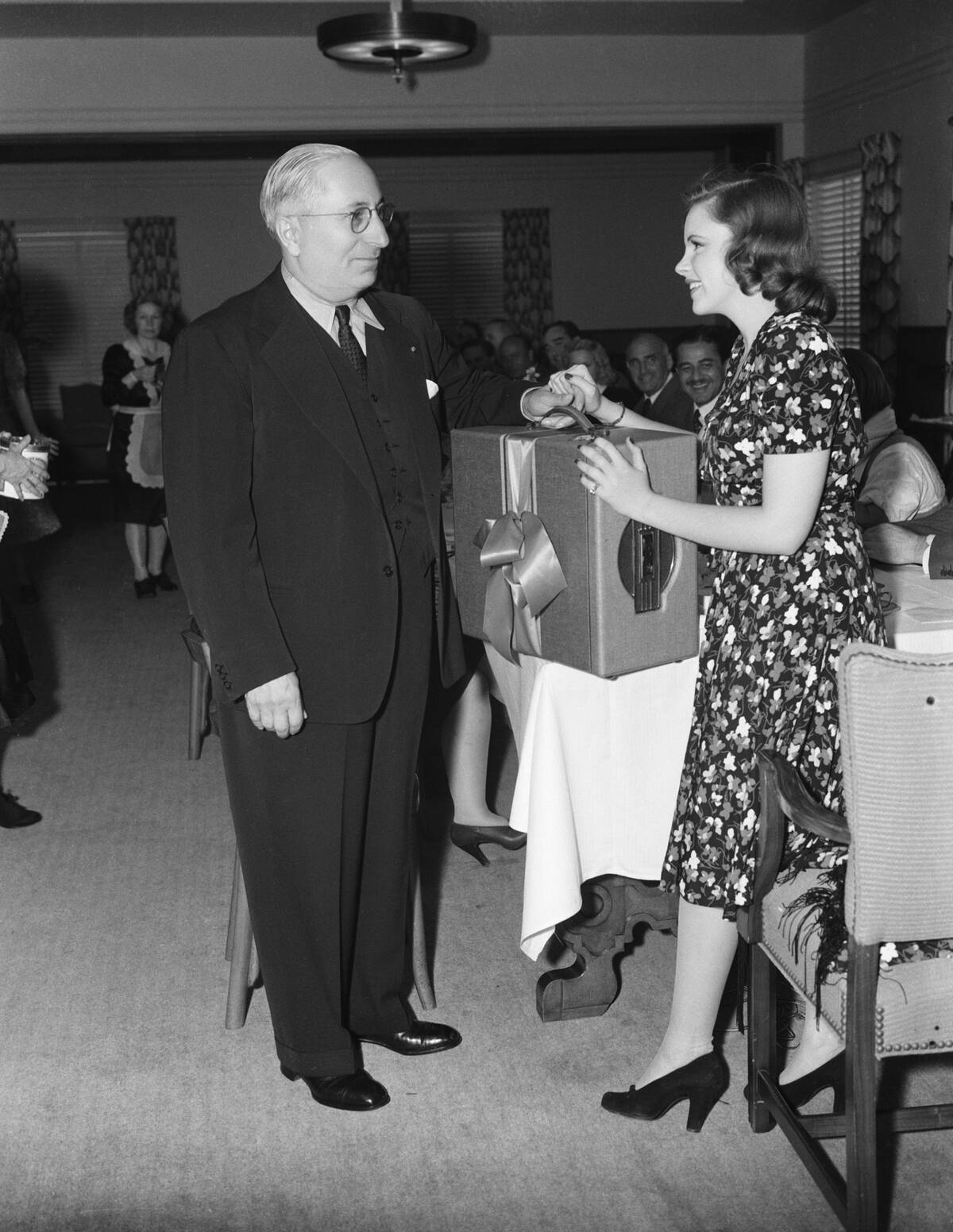 Judy Garland and Louis B. Mayer