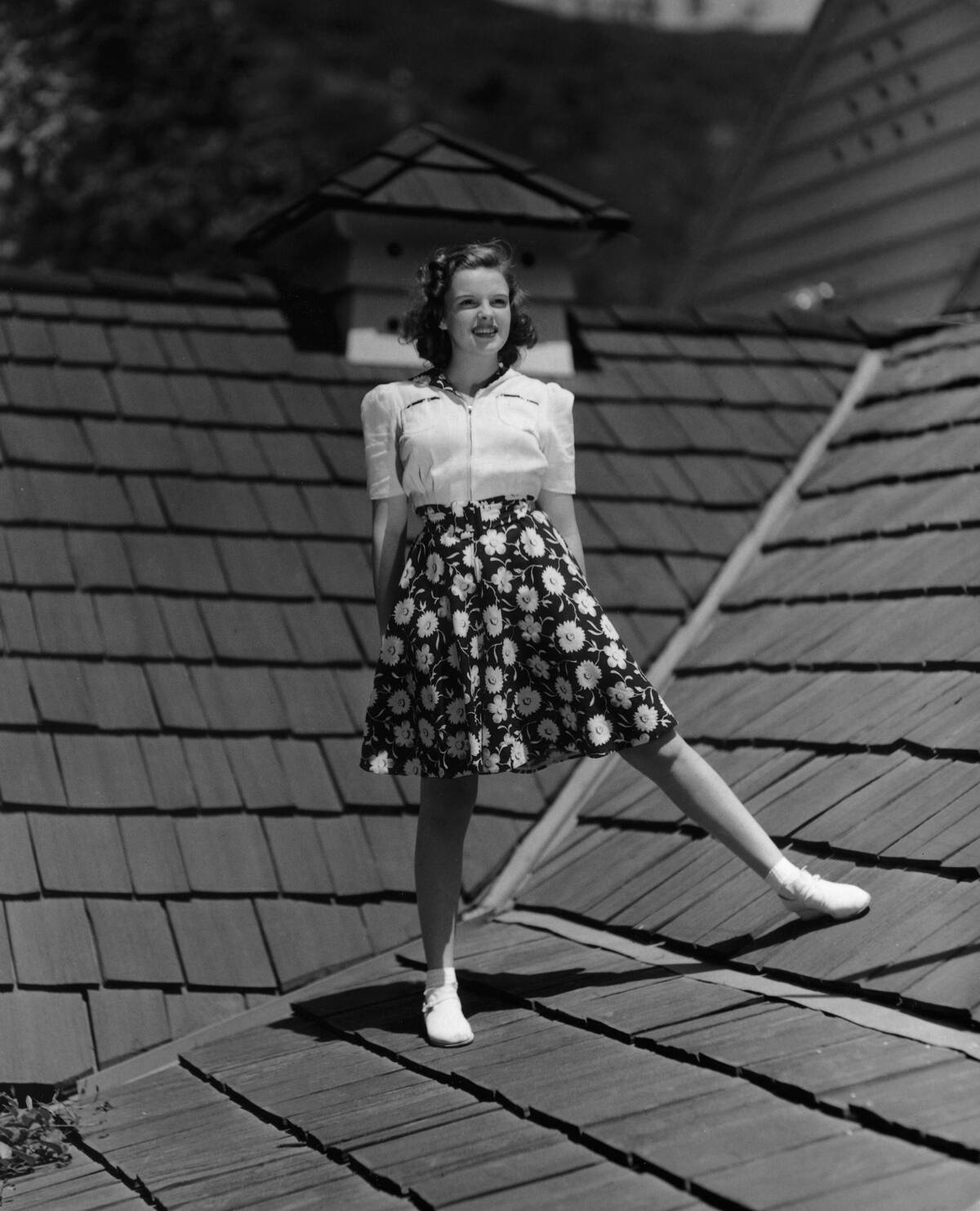 Judy Garland Standing on Roof