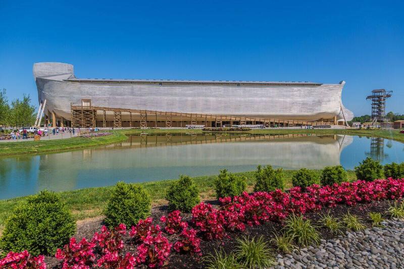 Life-size replica of Noah's Ark at the Ark Encounter historically themed attraction near Williamstown, Kentucky