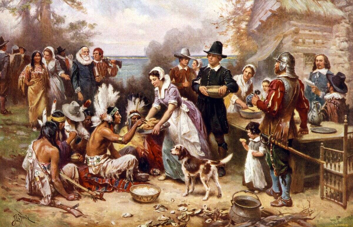 The first Thanksgiving 1621.