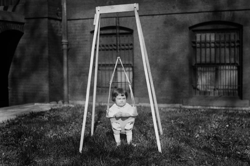 Baby in Portable Swing, Washington DC, 1921