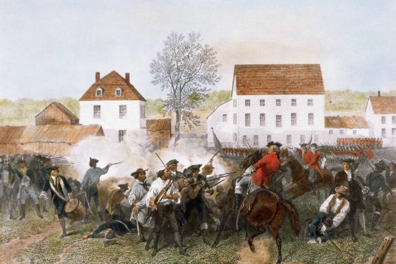 Engraving of the Battle of Lexington After Alonzo Chappel