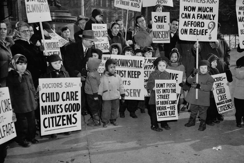 Protest Against Closing of Child Care Center